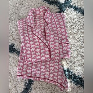 ROLLER RABBIT HATHI ELEPHANT PAJAMAS (Pink, Medium, Perfect Condition